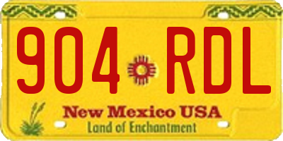 NM license plate 904RDL