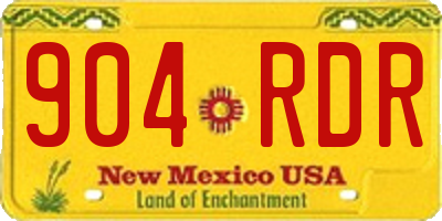 NM license plate 904RDR