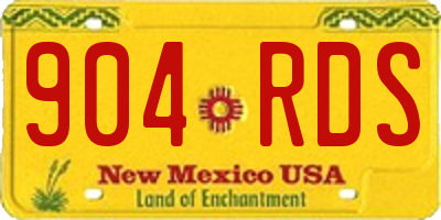 NM license plate 904RDS