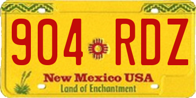 NM license plate 904RDZ