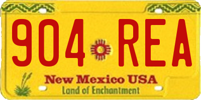 NM license plate 904REA