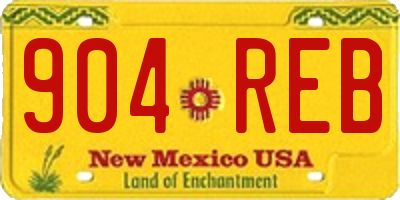 NM license plate 904REB