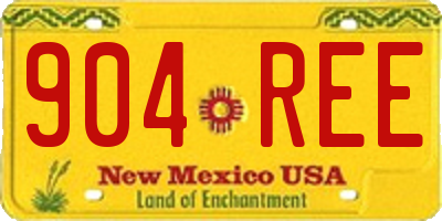 NM license plate 904REE