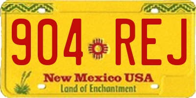 NM license plate 904REJ