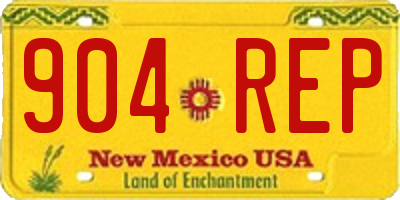 NM license plate 904REP
