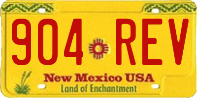 NM license plate 904REV