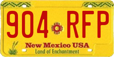 NM license plate 904RFP