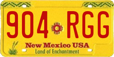 NM license plate 904RGG