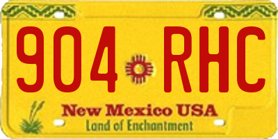NM license plate 904RHC