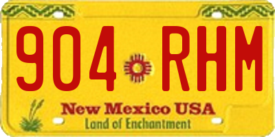 NM license plate 904RHM