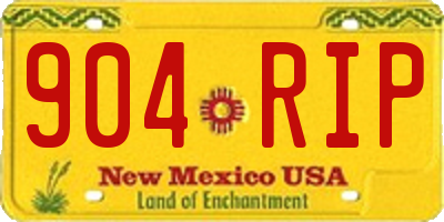 NM license plate 904RIP