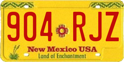 NM license plate 904RJZ
