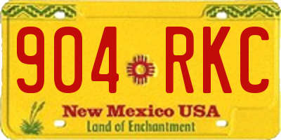 NM license plate 904RKC