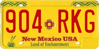 NM license plate 904RKG