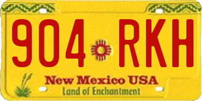 NM license plate 904RKH