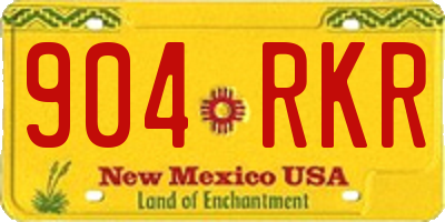 NM license plate 904RKR