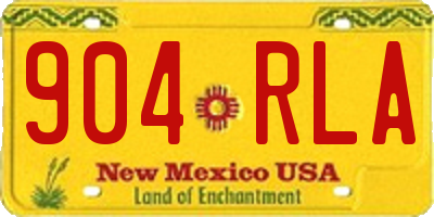 NM license plate 904RLA