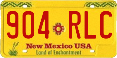 NM license plate 904RLC