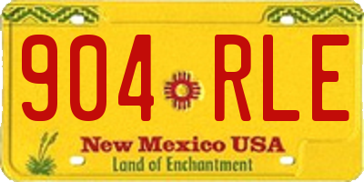 NM license plate 904RLE