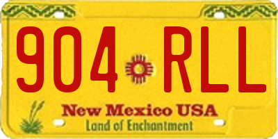 NM license plate 904RLL
