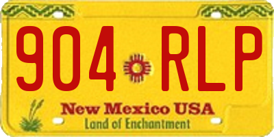 NM license plate 904RLP