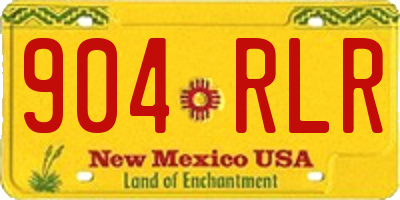 NM license plate 904RLR