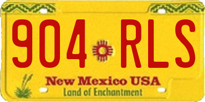 NM license plate 904RLS