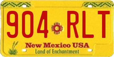 NM license plate 904RLT