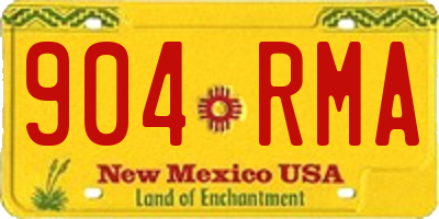 NM license plate 904RMA
