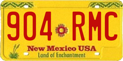NM license plate 904RMC
