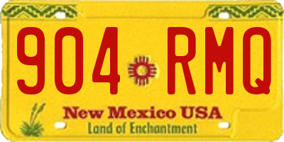 NM license plate 904RMQ