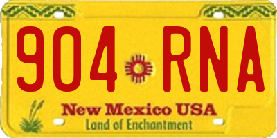 NM license plate 904RNA