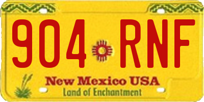NM license plate 904RNF