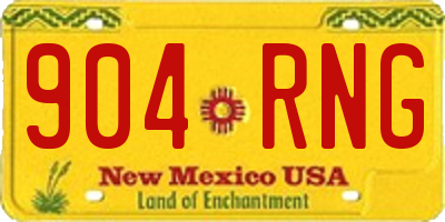 NM license plate 904RNG