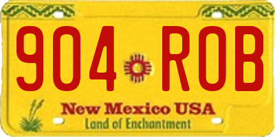 NM license plate 904ROB