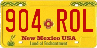 NM license plate 904ROL