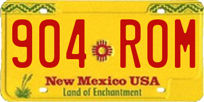 NM license plate 904ROM