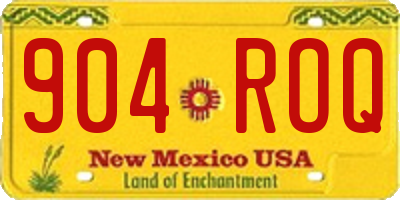 NM license plate 904ROQ