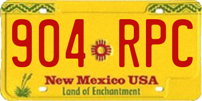 NM license plate 904RPC