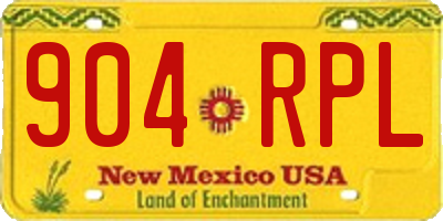 NM license plate 904RPL