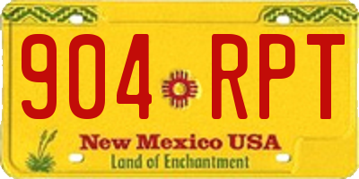NM license plate 904RPT
