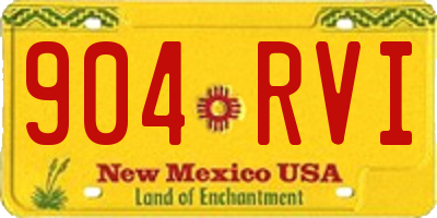 NM license plate 904RVI