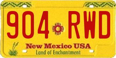 NM license plate 904RWD