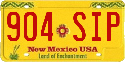 NM license plate 904SIP