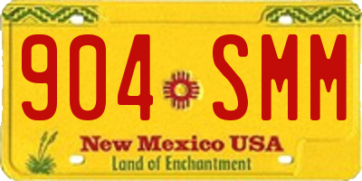 NM license plate 904SMM