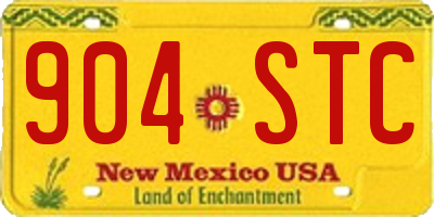 NM license plate 904STC