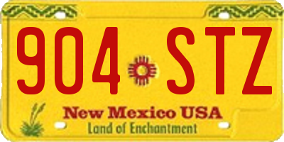 NM license plate 904STZ