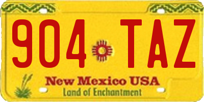 NM license plate 904TAZ