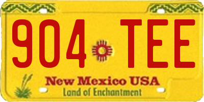 NM license plate 904TEE