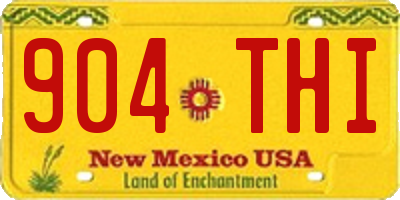 NM license plate 904THI